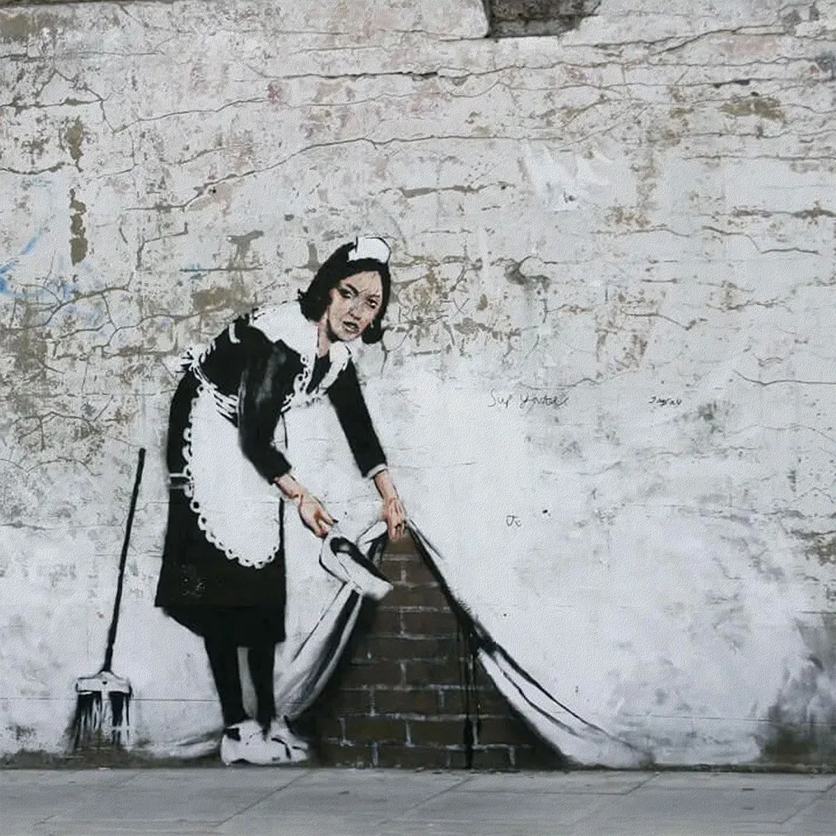Φωτογραφία προϊόντος: Πίνακας σε καμβά Sweeping maid Βanksy