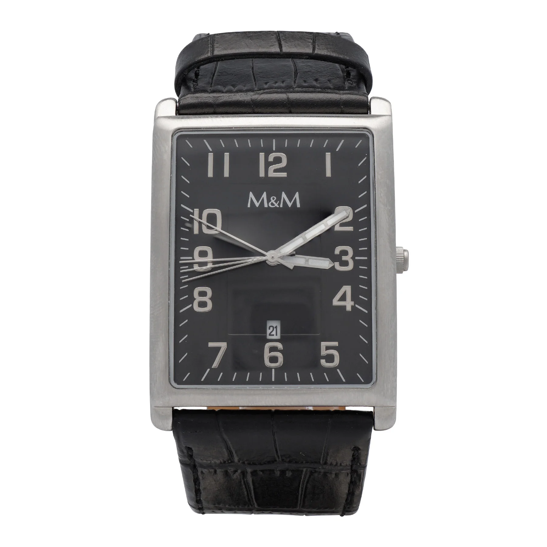 Φωτογραφία προϊόντος: M+M Βlack Leather Strap M11802-446