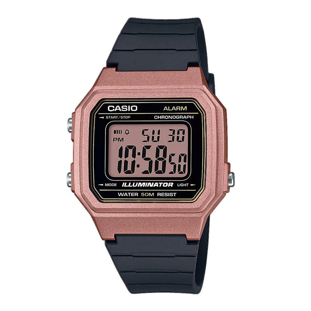 Φωτογραφία προϊόντος: CASIO Collection Chronograph Black Rubber Strap W-217HM-5AVEF