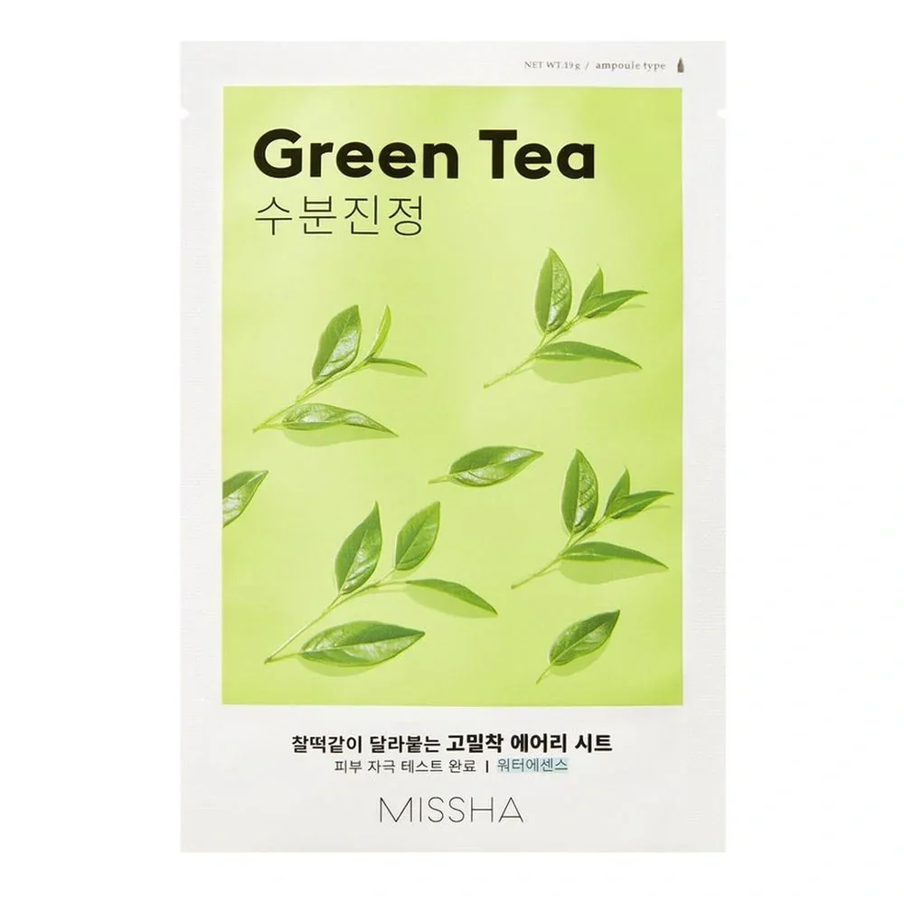 Φωτογραφία προϊόντος: Missha Airy Fit Sheet Mask Green Tea – Υφασμάτινη μάσκα προσώπου 19gr