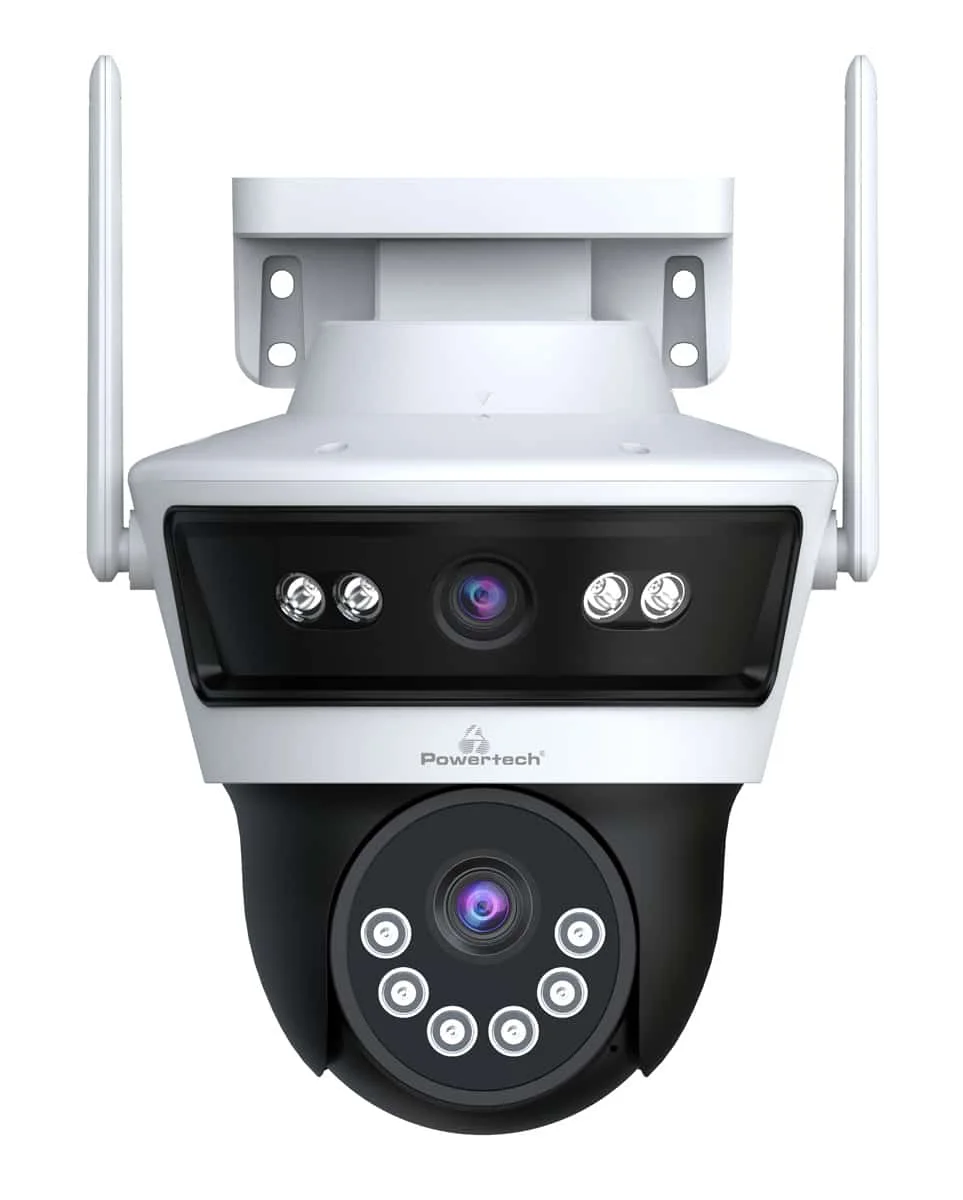Φωτογραφία προϊόντος: POWERTECH smart κάμερα PT-1340, 3MP, dual lens, WiFi, PTZ, SD, IP65