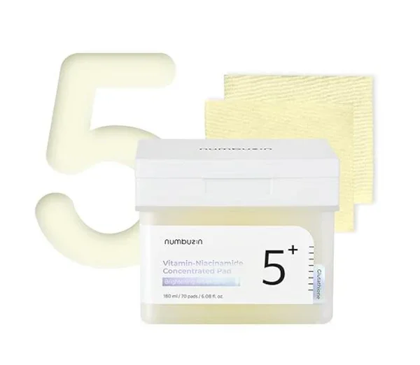 Φωτογραφία προϊόντος: Numbuzin No.5 Vitamin-Niacinamide Concentrated Toner Pad 70pads