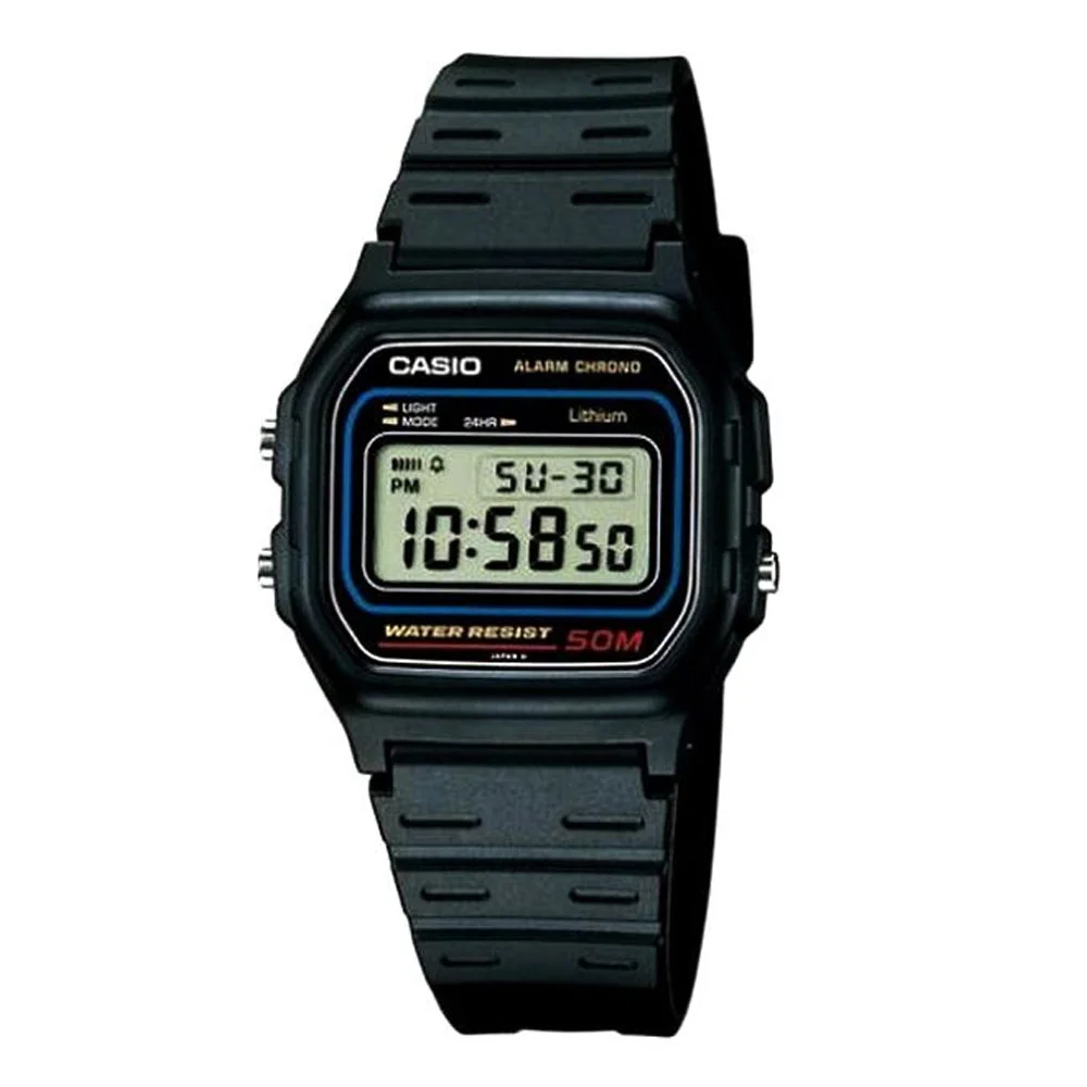 Φωτογραφία προϊόντος: CASIO Collection Black Rubber Strap W-59-1VQES