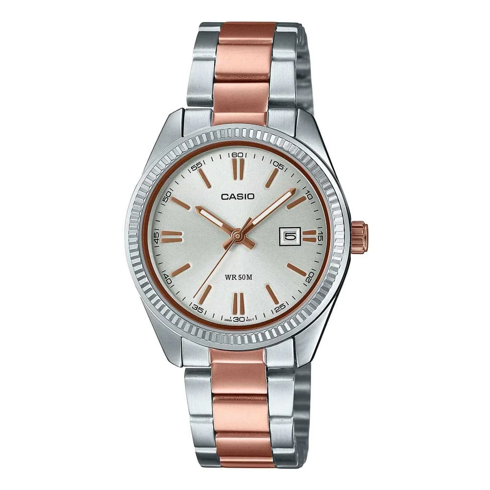 Φωτογραφία προϊόντος: CASIO Two Tone Stainless Steel Bracelet LTP-1302PRG-7AVEF