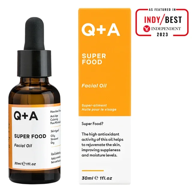 Φωτογραφία προϊόντος: Q+A Super Food Facial Oil Ενυδατικό Έλαιο Προσώπου 30ml