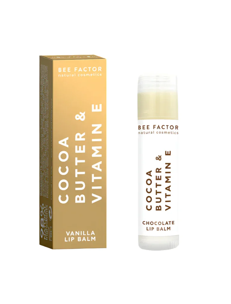 Φωτογραφία προϊόντος: Bee Factor Lip Balm Vanilla με Βούτυρο Κακαό +amp; Βιταμίνη Ε 5ml