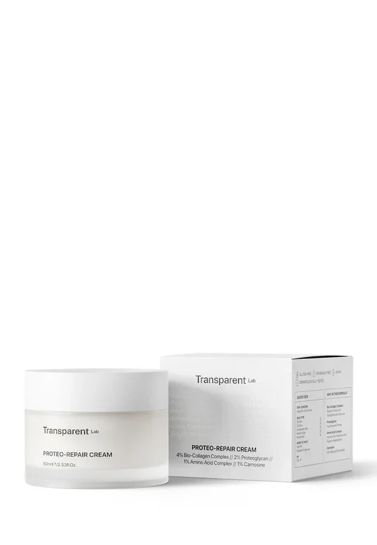 Φωτογραφία προϊόντος: Niche Beauty Lab - Transparent - Proteo Repair Cream- Κρέμα προσώπου για την αντιγήρανση, την ενυδάτωση και τη σύσφιξη,60ml