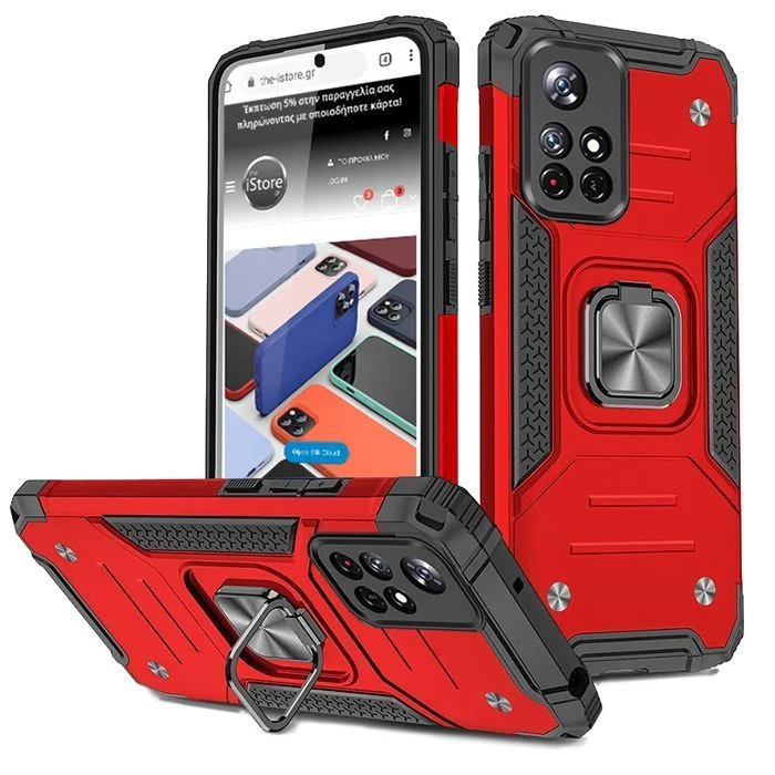 Φωτογραφία προϊόντος: Armor Ringstand Case Red Xiaomi Redmi Note 11s 5G