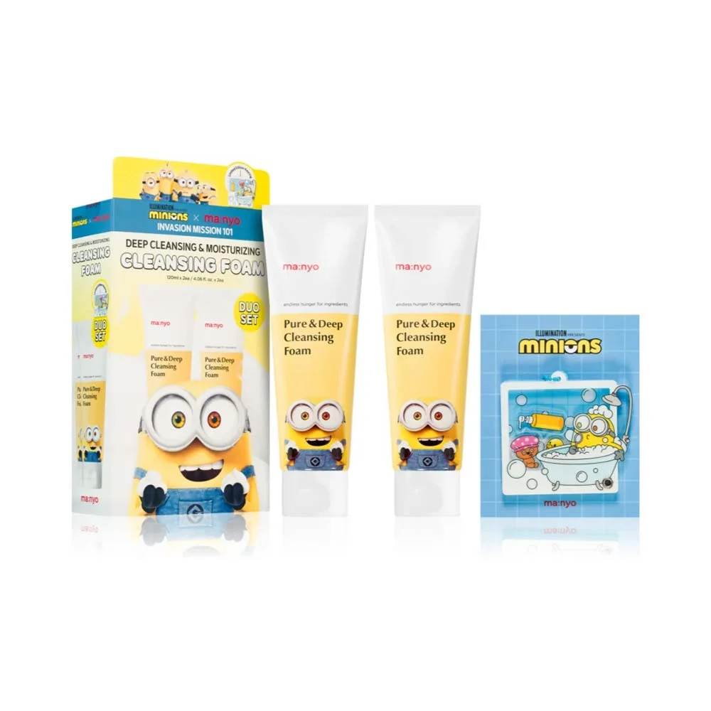 Φωτογραφία προϊόντος: Ma:nyo Factory Pure + Deep Cleansing Foam Minions Duo Set 2x 120ml