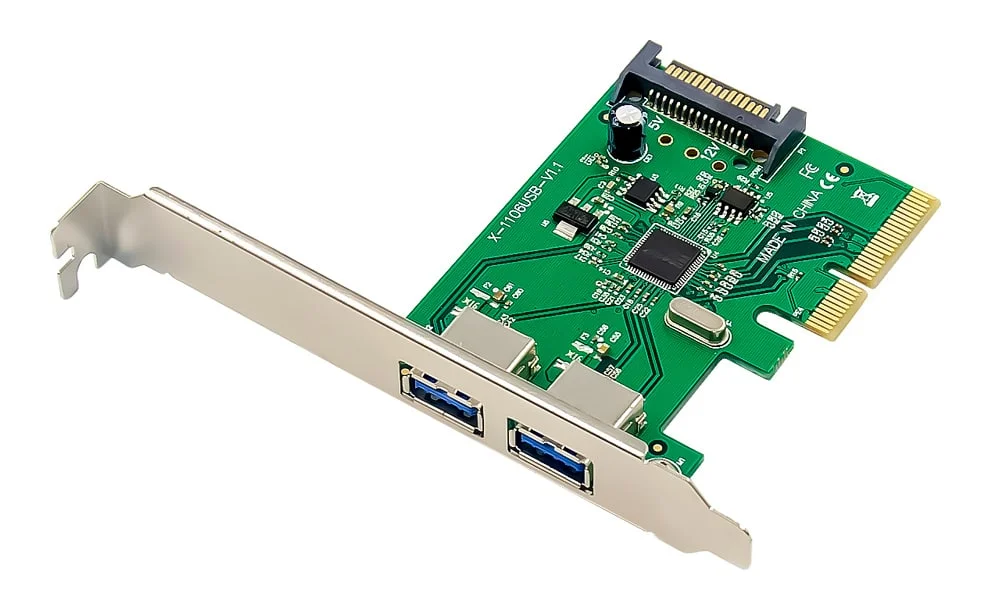 Φωτογραφία προϊόντος: POWERTECH κάρτα επέκτασης PCIe x4 σε 2x USB ST619, 10Gbps, ASM1142