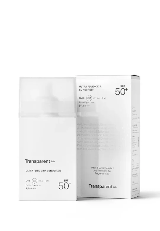 Φωτογραφία προϊόντος: Niche Beauty Lab - Transparent Lab - Ultra Fluid Cica Sunscreen SPF50+ Αντηλιακό με φυσικά και χημικά φίλτρα UV 100ml
