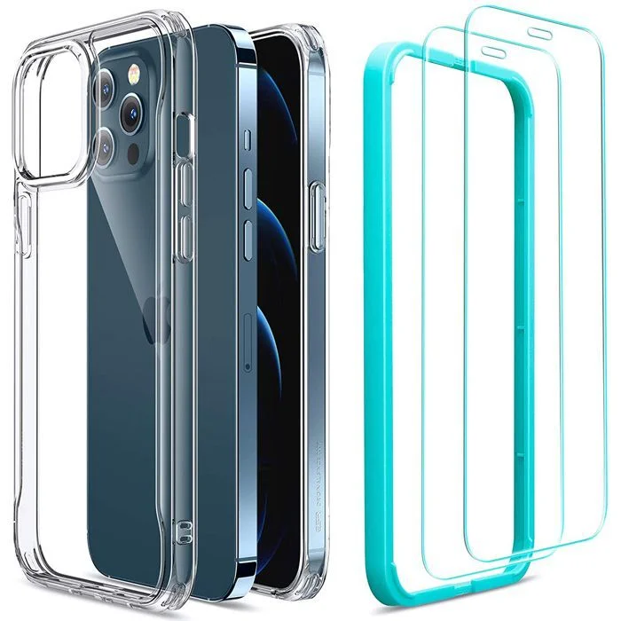 Φωτογραφία προϊόντος: ESR iPhone 12 Pro Max Sidekick Case Clear + Tempered Glass (2-Pack With Easy Installation Frame)