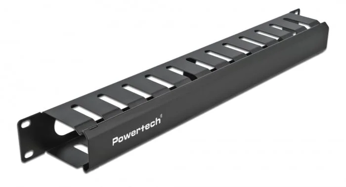 Φωτογραφία προϊόντος: POWERTECH cable management NETW-0047 για rack 19"/1U, μεταλλικό, μαύρο