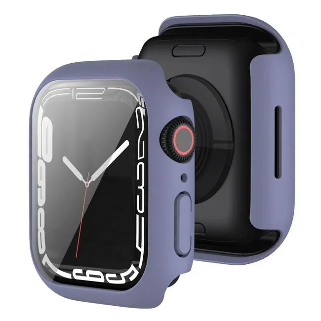 Φωτογραφία προϊόντος: 2-in-1 Hard Frame Lavender Grey + Tempered Glass Apple Watch 45mm