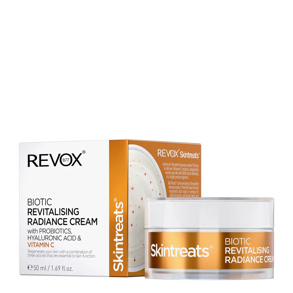 Φωτογραφία προϊόντος: Revox B77 Skintreats Biotic Revitalising Radiance Cream Κρέμα προσώπου με υαλουρονικό οξύ και βιταμίνη C 50ml