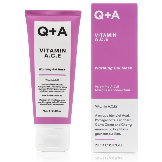 Φωτογραφία προϊόντος: Q+A Vitamin A.C.E. Warming Gel Mask Θερμαντική Μάσκα Gel Προσώπου 75ml