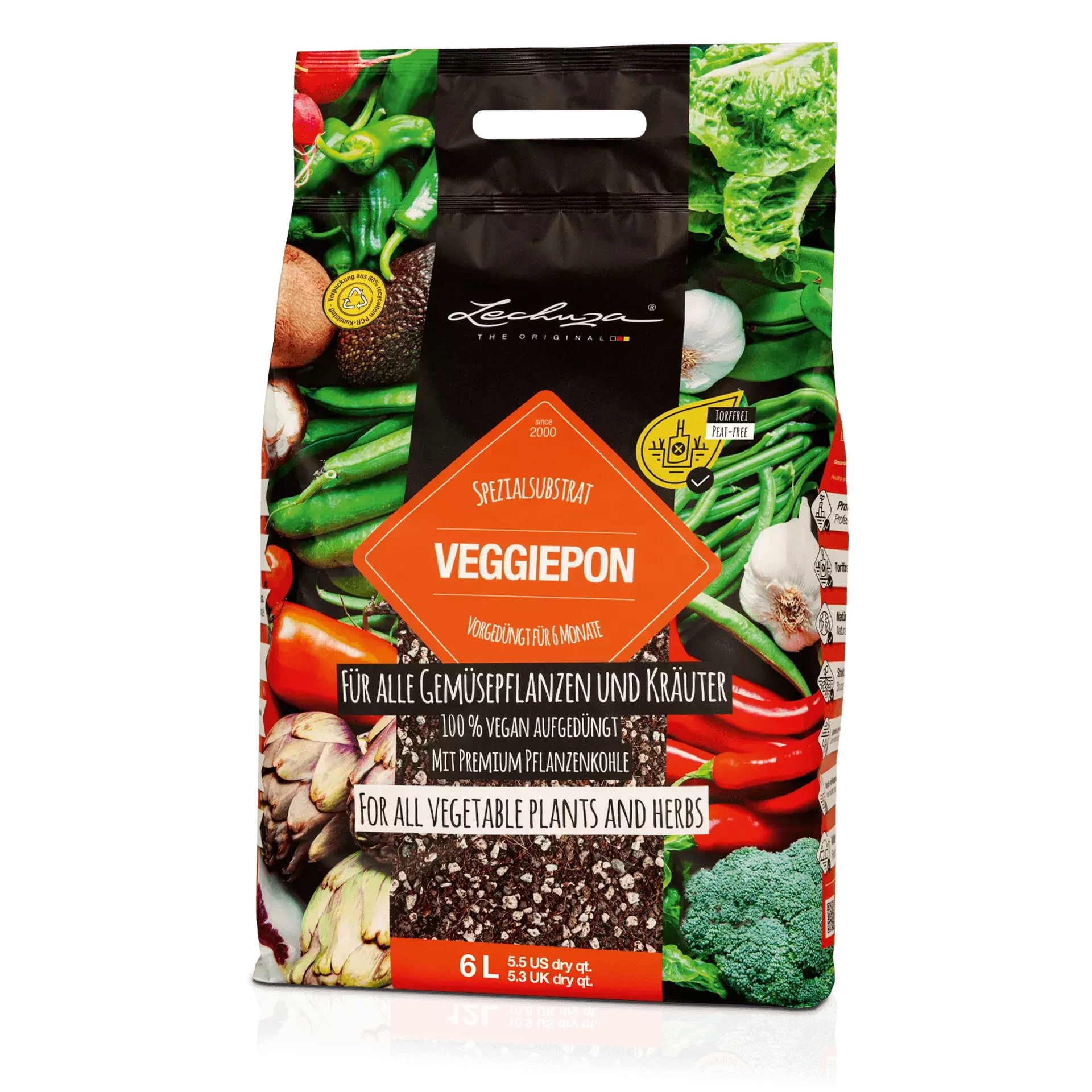 Φωτογραφία προϊόντος: LECHUZA-VEGGIEPON Υπόστρωμα Λαχανικών 6lt για Γλάστρες Lechuza
