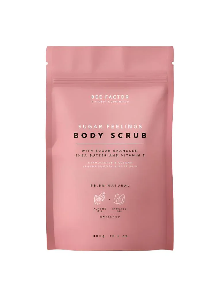 Φωτογραφία προϊόντος: Bee Factor Sugar Feelings Nourishing Body Scrub Απολεπιστικό + Θρεπτικό Scrub Ζάχαρης για το Σώμα – 300gr