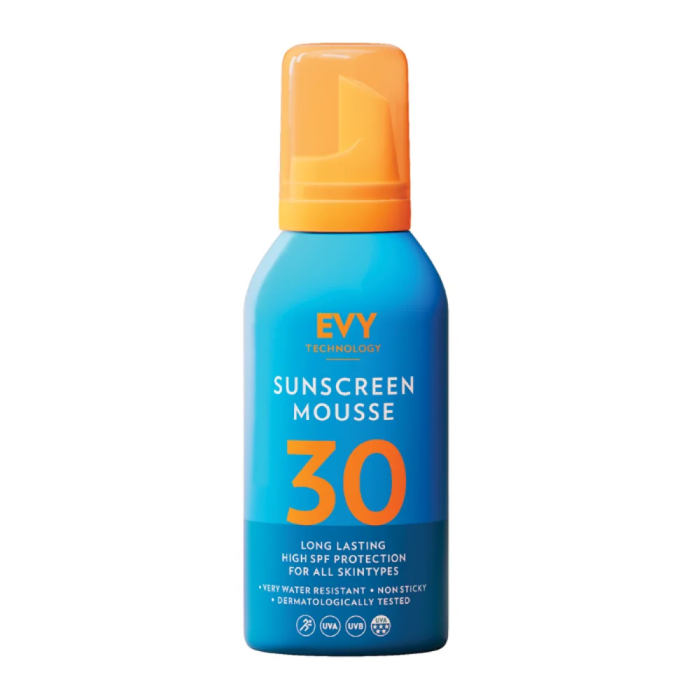 Φωτογραφία προϊόντος: EVY Technoology Sunscreen Mousse Αντηλιακή Μους Μακράς Διαρκείας Για Πρόσωπο Και Σώμα SPF30 150ml