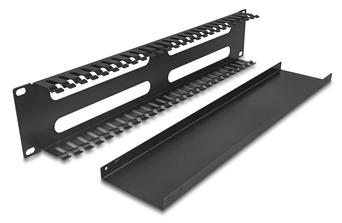 Φωτογραφία προϊόντος: DELOCK cable management 81559 για rack 19"/2U, μεταλλικό, μαύρο