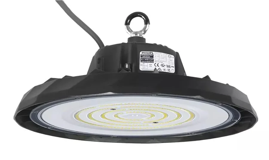 Φωτογραφία προϊόντος: POWERTECH LED φωτιστικό καμπάνα PT-1531, 100W, 6500K, Φ30x11cm, IP65, μαύρο