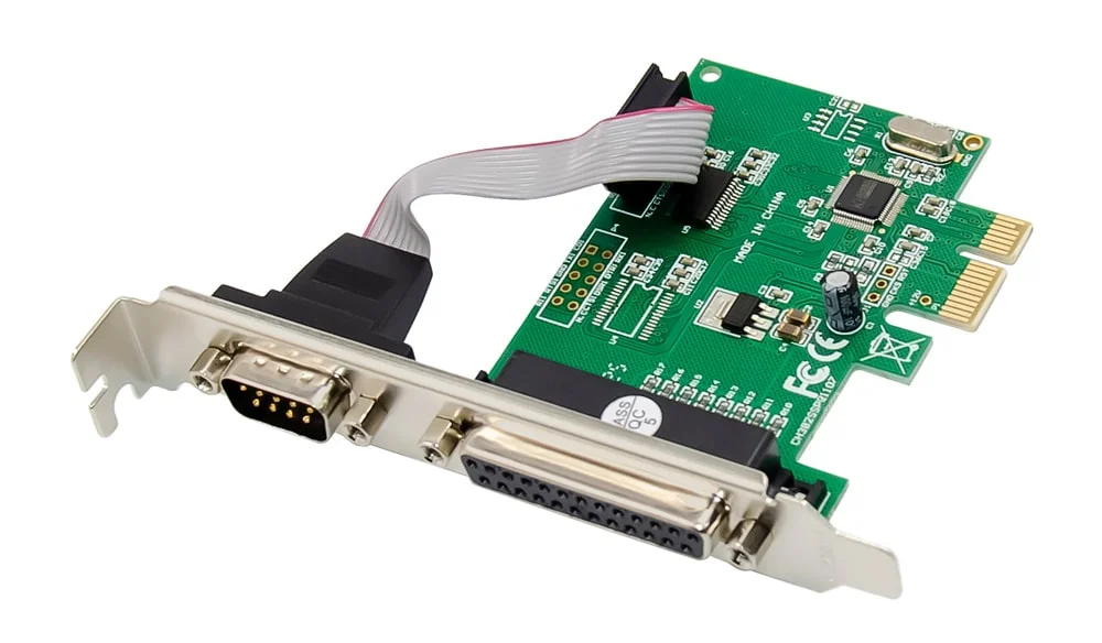 Φωτογραφία προϊόντος: POWERTECH κάρτα επέκτασης PCIe σε serial +amp; parallel ST39, WCH CH382L