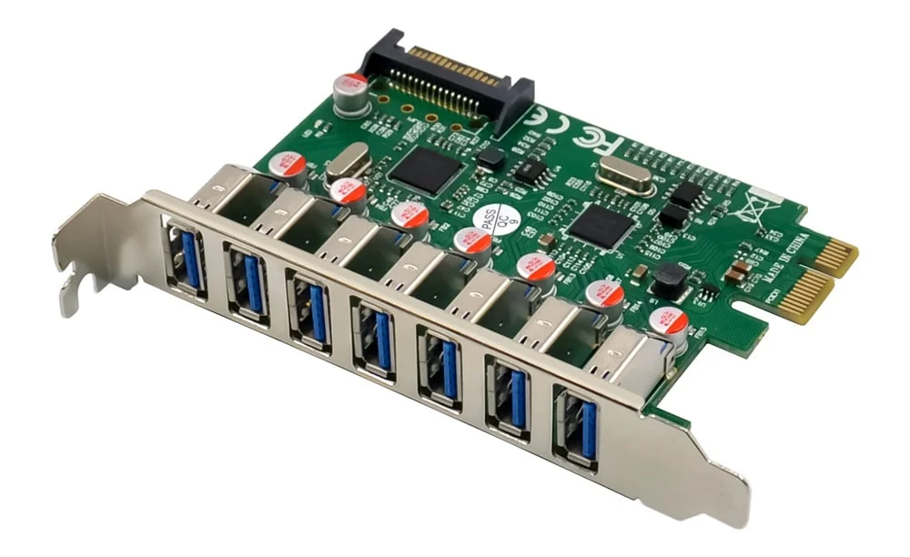 Φωτογραφία προϊόντος: POWERTECH κάρτα επέκτασης PCIe σε 7x USB ST69, 5Gbps, VL805 +amp; VL812