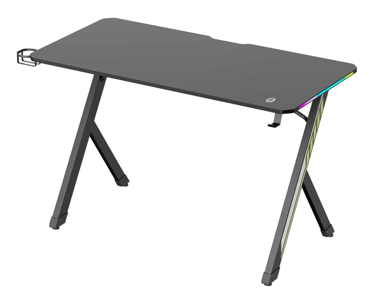 Φωτογραφία προϊόντος: POWERTECH gaming γραφείο PT-1498 με RGB φωτισμό, 120x60x75cm, μαύρο