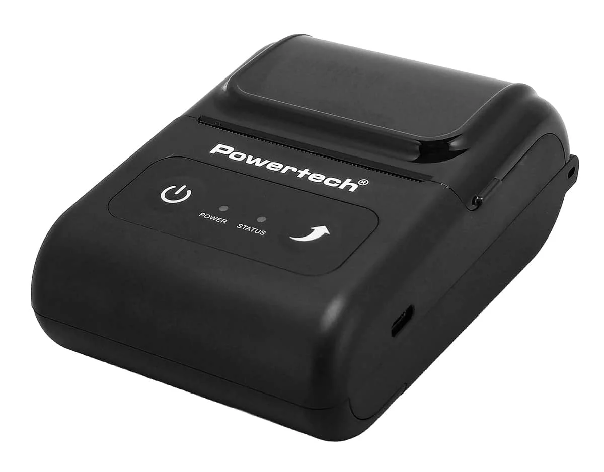 Φωτογραφία προϊόντος: POWERTECH φορητός θερμικός εκτυπωτής αποδείξεων PT-1508, USB-C/Bluetooth, μαύρος