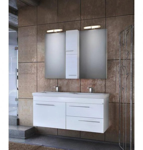 Φωτογραφία προϊόντος: [:en]Bathroom furniture Status 120 White [:el]Έπιπλο μπάνιου Status 120 White Κρεμαστό[:]