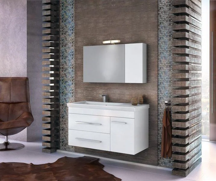 Φωτογραφία προϊόντος: [:en]Bathroom furniture Status 100 White [:el]Έπιπλο μπάνιου Status 100 White Κρεμαστό[:]