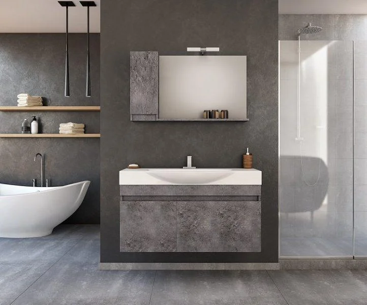 Φωτογραφία προϊόντος: [:en]Bathroom furniture Senso 105 Wood + Granite[:el]Έπιπλο μπάνιου Senso 105 Wood + Granite Κρεμαστό[:]