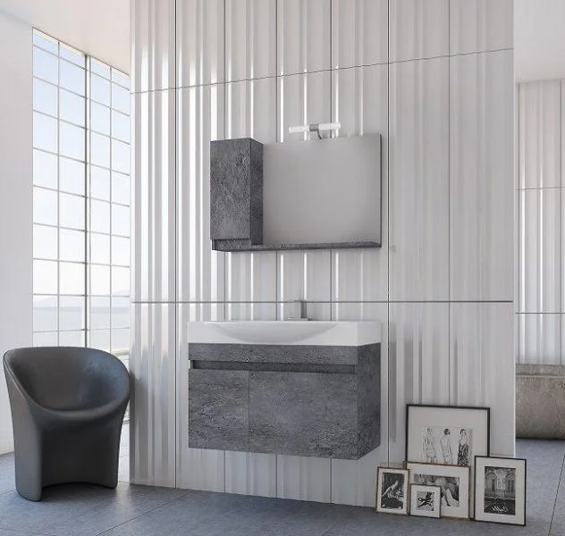 Φωτογραφία προϊόντος: [:en]Bathroom furniture Senso 85 Wood + Granite[:el]Έπιπλο μπάνιου Senso 85 Wood + Granite Κρεμαστό[:]