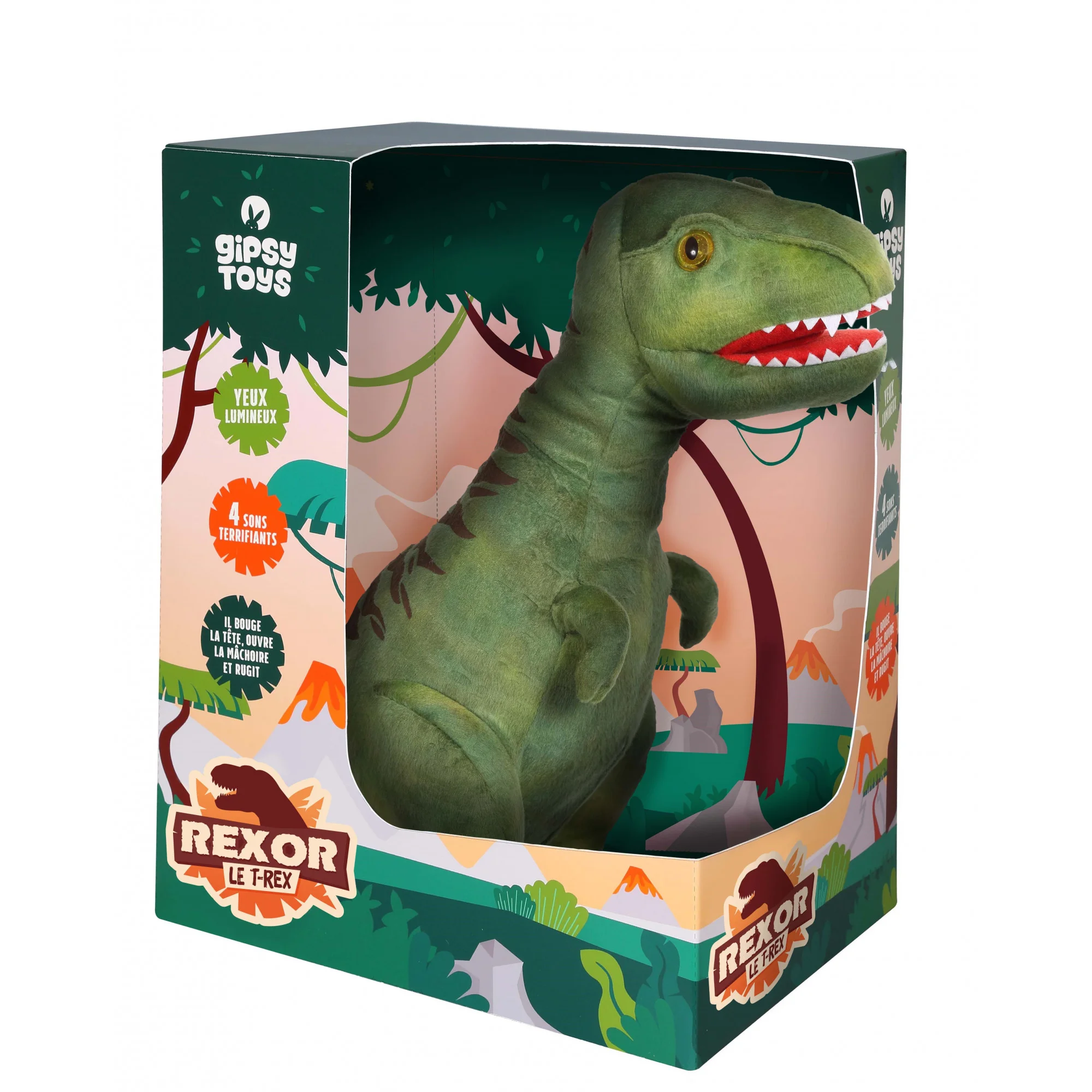 Φωτογραφία προϊόντος: Gialamas Λούτρινο 36εκ. Rexor ο T Rex με ήχο και φως- Gipsy Toys GIP56172