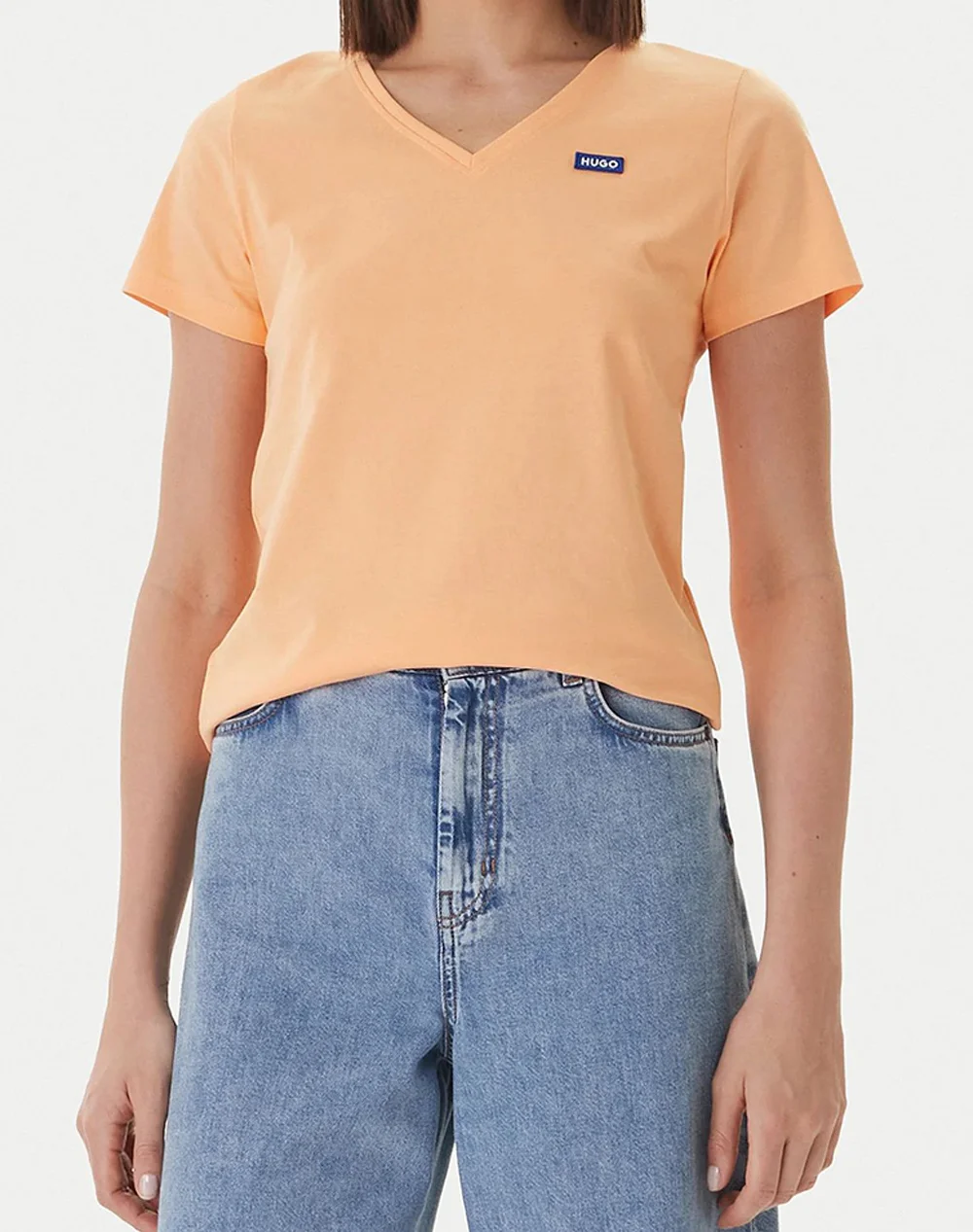 Φωτογραφία προϊόντος: HUGO CLASSIC V-NECK LOGO T-SHIRT WOMEN HUGO ΠΟΡΤΟΚΑΛΙ (50513667-830)
