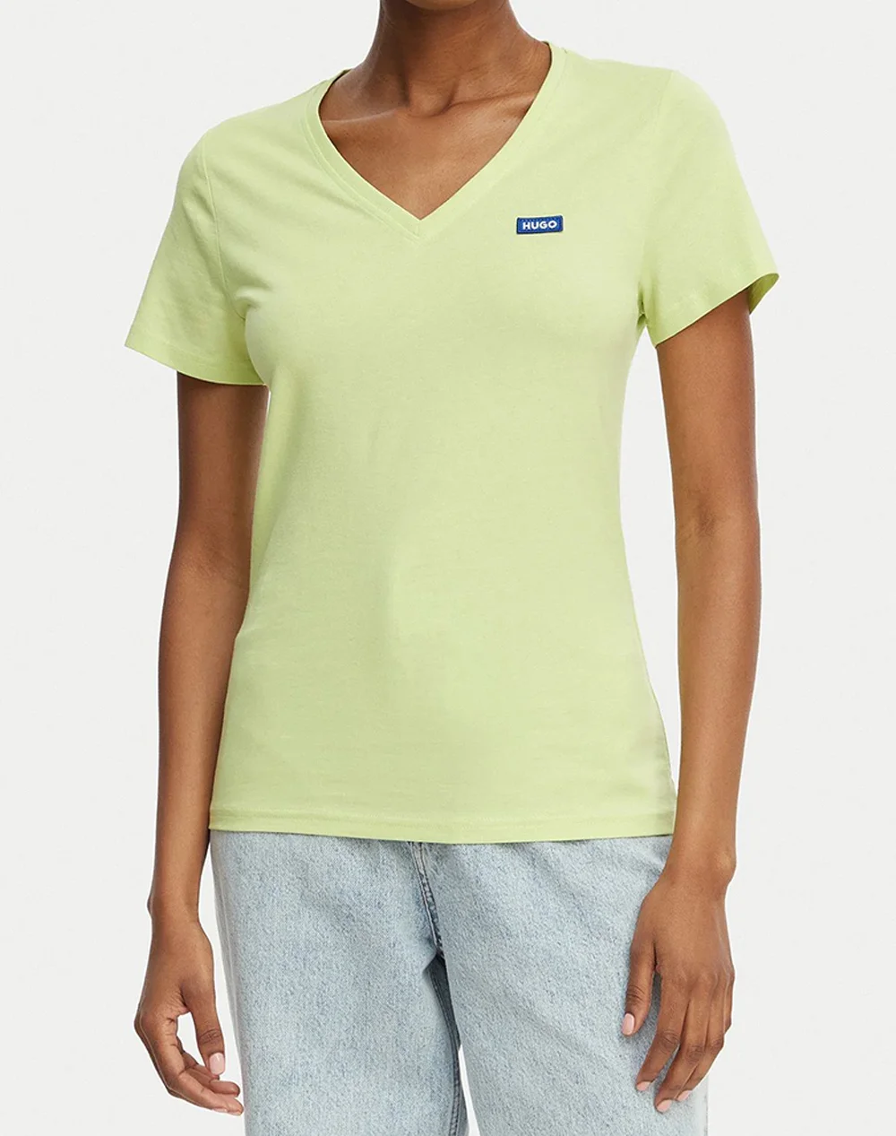 Φωτογραφία προϊόντος: HUGO CLASSIC V-NECK LOGO T-SHIRT WOMEN HUGO ΠΡΑΣΙΝΟ (50513667-323)