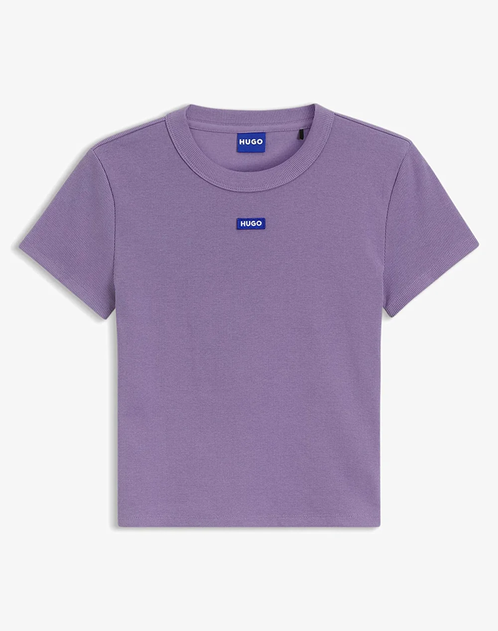 Φωτογραφία προϊόντος: HUGO LOGO LABEL CROP SLIM FIT T-SHIRT WOMEN HUGO ΜΩΒ (50510749-521)