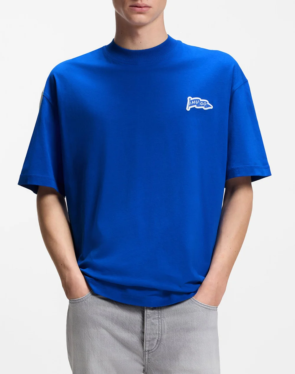 Φωτογραφία προϊόντος: HUGO NOHATIO OVERSIZE T-SHIRT MEN HUGO ΜΠΛΕ (50556411-493)