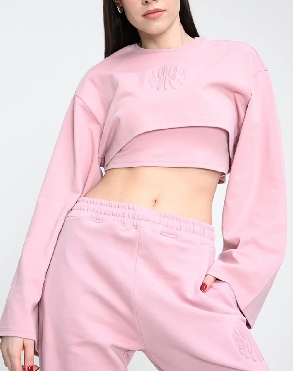 Φωτογραφία προϊόντος: HUGO DALEISY LONGSLEEVE CROP TOP WOMEN HUGO ΡΟΖ (50553978-681)