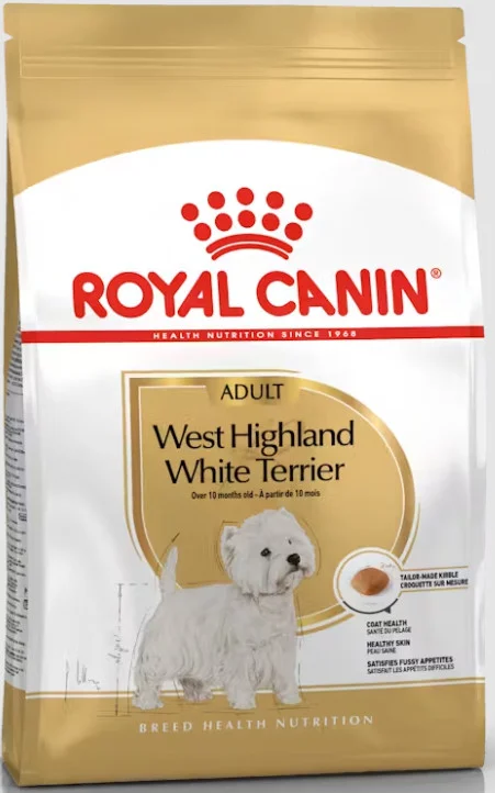 Φωτογραφία προϊόντος: Royal Canin Πλήρης τροφή για ενήλικους σκύλους West Highland White Terriers -Πάνω των 10 μηνών -Πάνω 3kg ROYAL CANIN (3182550811774)