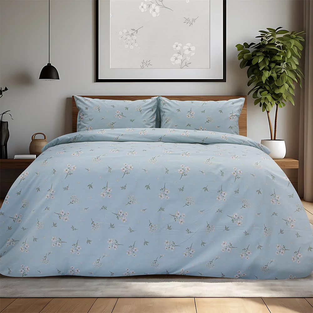 Φωτογραφία προϊόντος: Lino Home LINO Σετ Σεντόνια Υπέρδιπλα με Λάστιχο (165x200+32) Diminuto Μέντα