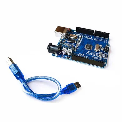 Φωτογραφία προϊόντος: Arduino UNO R3 ATmega328P Board (SMD or DIP Version)(OEM) with USB Cable