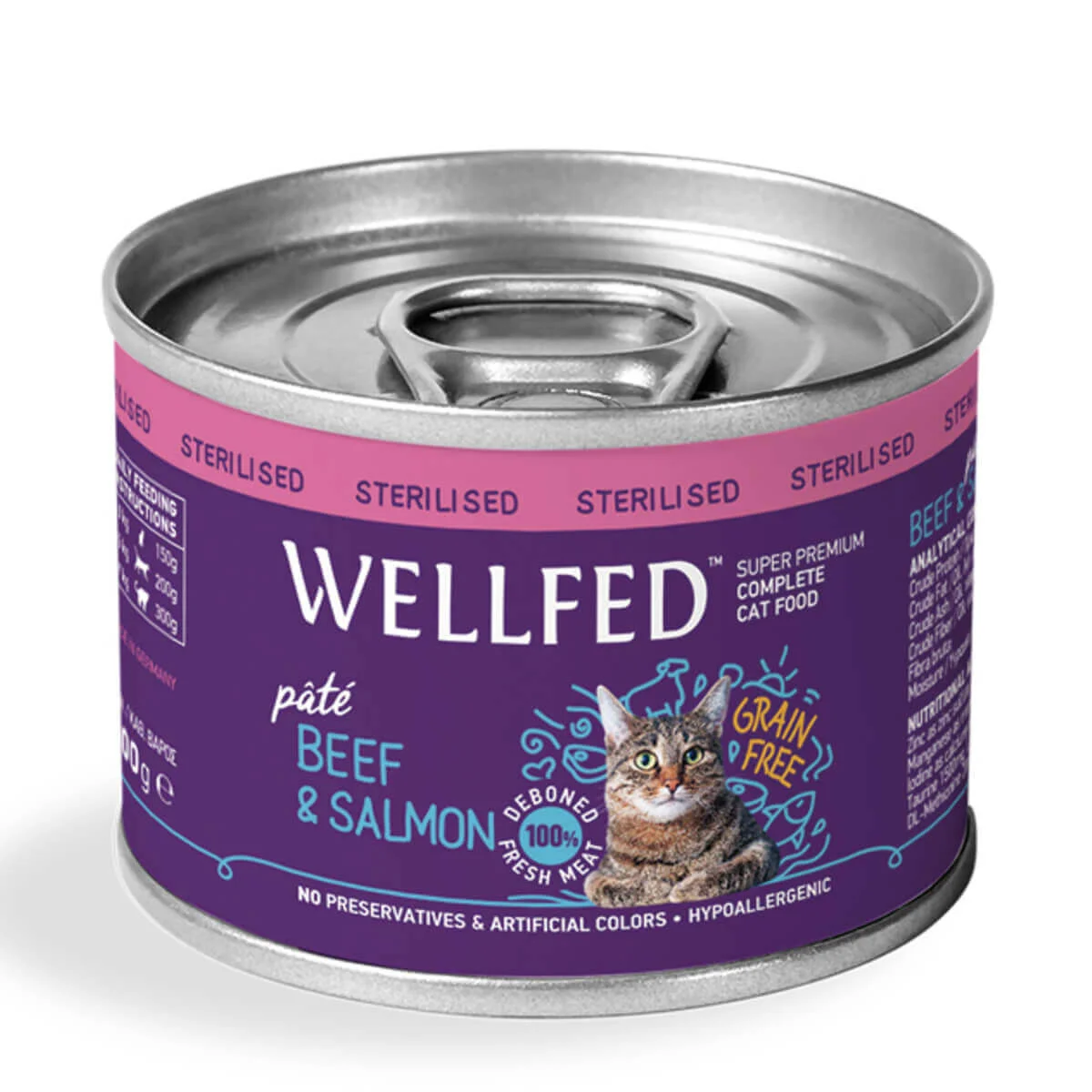 Φωτογραφία προϊόντος: Wellfed Sterilised Βοδινό & Σολομός 200gr