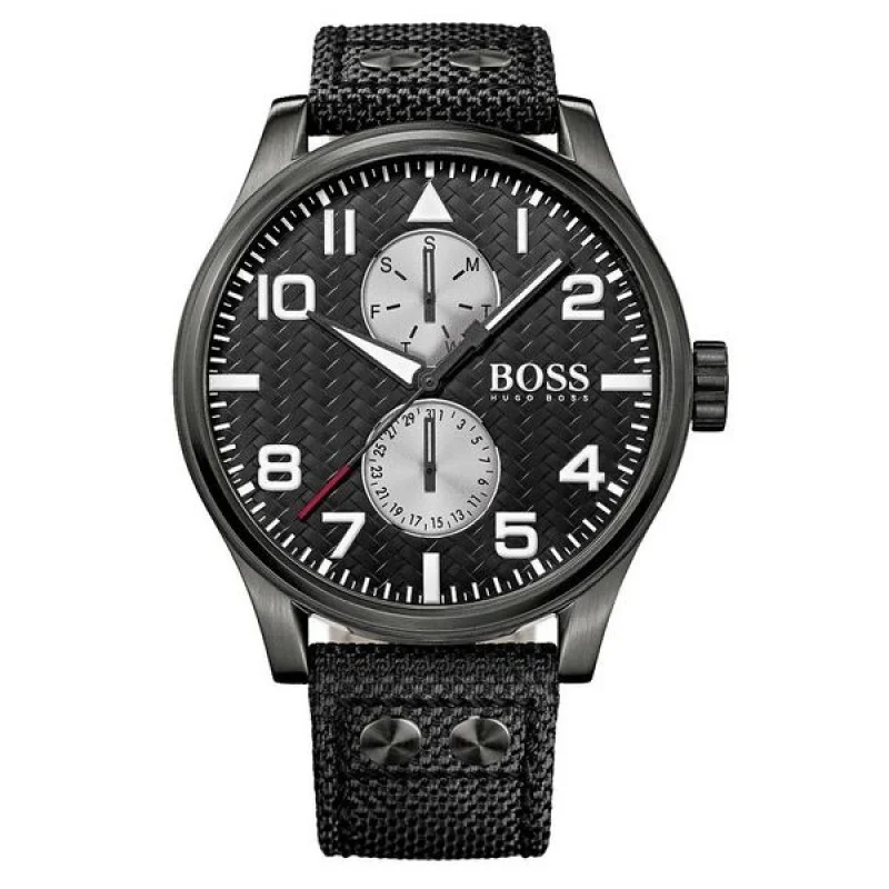 Φωτογραφία προϊόντος: Βoss BOSS Aeroliner Multifunction Black Fabric Strap 1513086