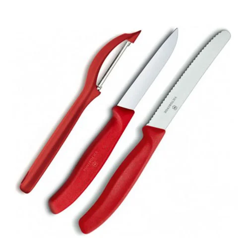 Φωτογραφία προϊόντος: Mαχαίρια Κουζίνας Victorinox Σετ 2 με Peeler-Κόκκινο