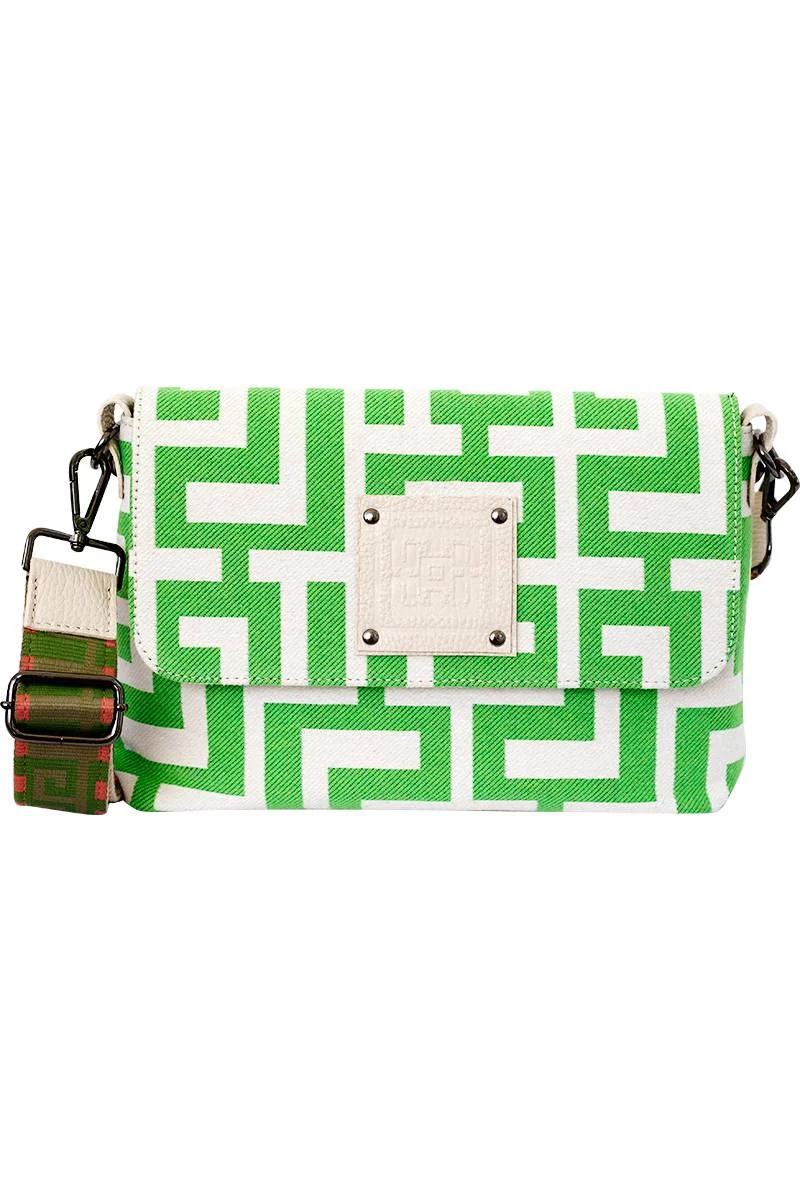 Φωτογραφία προϊόντος: Midneto Aphrodite Beige Green Labyrinth Bag