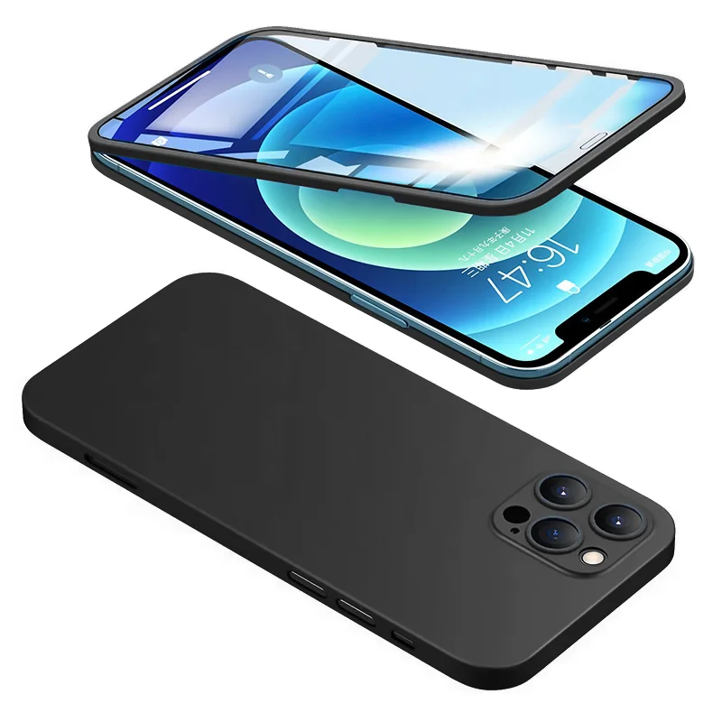 Φωτογραφία προϊόντος: POWERTECH θήκη + tempered glass 2.5D TGC-0003, iPhone 12 Pro Max, μαύρη
