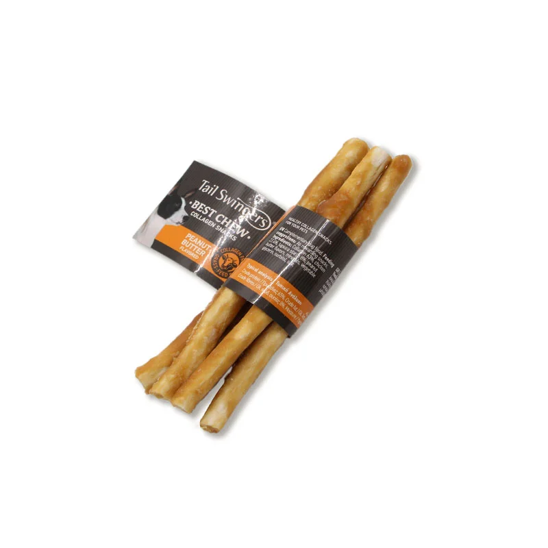 Φωτογραφία προϊόντος: Λιχουδιά Σκύλου Collagen Stick με Κολλαγόνο Φυστικοβούτυρο 5τμχ 13.5cm