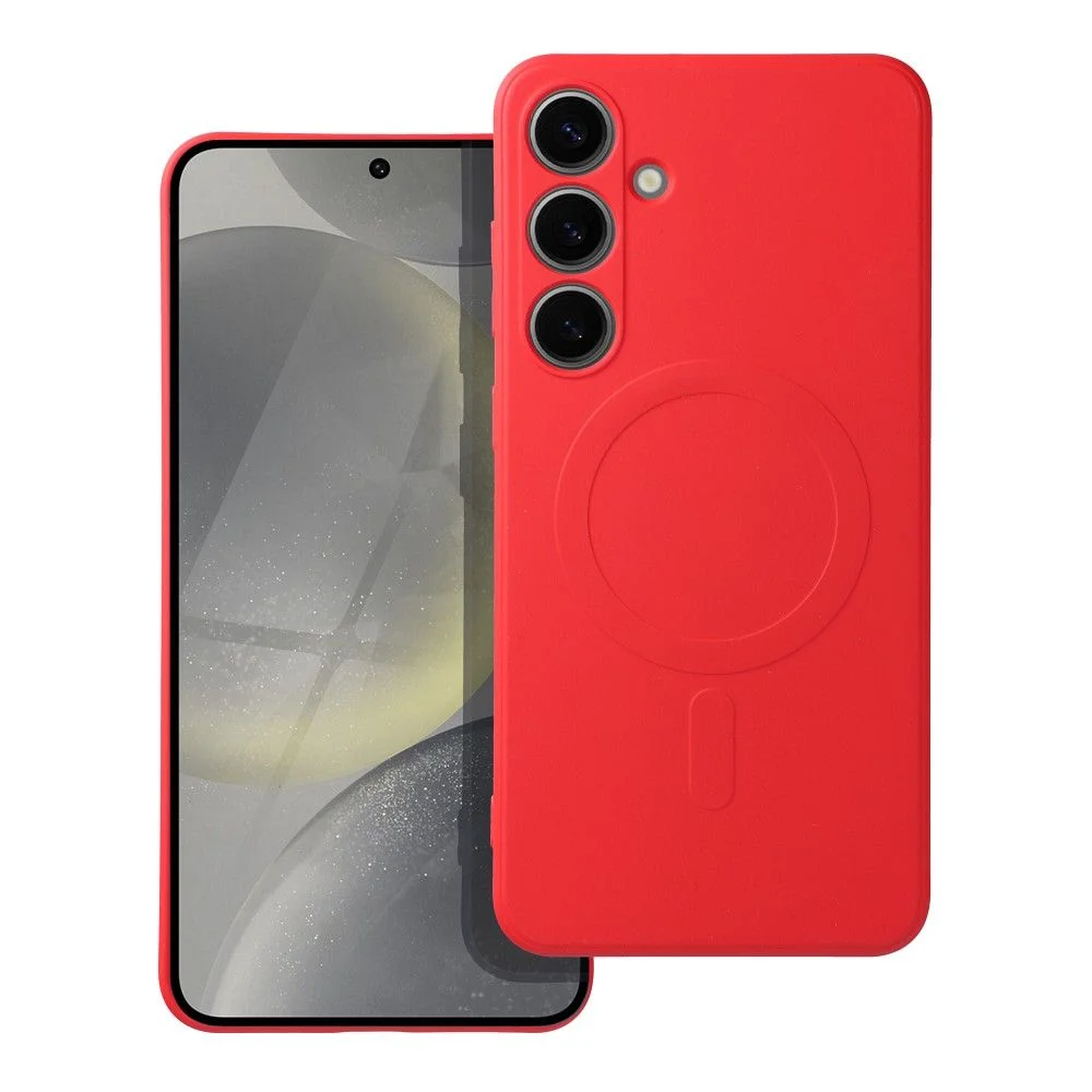 Φωτογραφία προϊόντος: . SILICONE MAG COVER case compatible with MagSafe for SAMSUNG A17 red