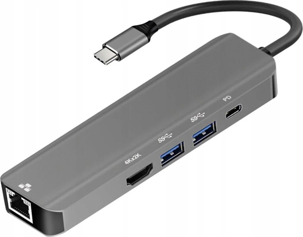 Φωτογραφία προϊόντος: . Adapter HUB 5in1 USB C ART OEM-C15-1 silver